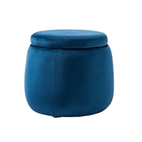Kids Concept Puf Okrągły Velvet Blue