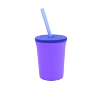 GoSili Kubek ze Słomką Purple/Navy 350ml