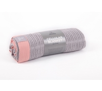Mama Designs Kocyk Tkany Grey Pink 70x90