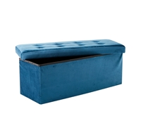 Kids Concept Puf Podłużny Velvet Blue