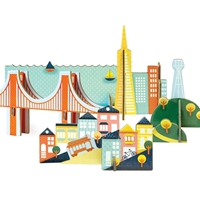 Petit Collage Puzzle Przestrzenne San Fran