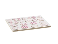 Kids Concept Puzzle Drewniane Cyfry Różowe