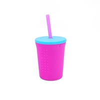 GoSili Kubek ze Słomką Pink/Aqua 350ml