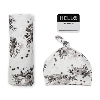 Lulujo Zestaw Kocyk + Czapka Black Floral