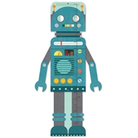 Petit Collage Miarka Wzrostu Robot Blue