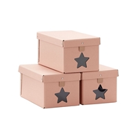 Kids Concept Pudełka na Buty 3 szt Pink