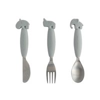 Done by Deer Yummy+ Sztućce Set Grey
