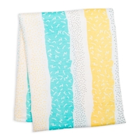 Lulujo Kocyk Bambusowy Aqua Spotted Stripe