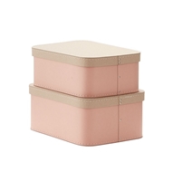Kids Concept Pudełka Protokątne 2 szt Pink