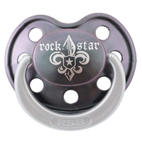 Rock Star Baby Smoczek Fleur Czarny 1-3m