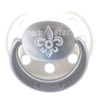 Rock Star Baby Smoczek Fleur Jasny 3-24m