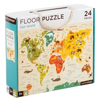 Petit Collage Puzzle Podłogowe Mapa Świata