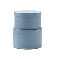 Kids Concept Pudełka Okrągłe 2 szt Blue