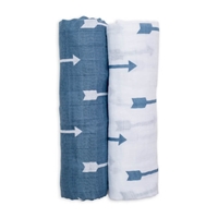 Lulujo Otulacz Muślinowy 2szt Blue Arrows