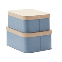 Kids Concept Pudełka Protokątne 2 szt Blue