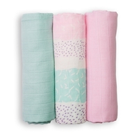 Lulujo Mini Pieluszki Pink Tropical 3szt