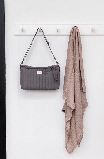 3 Sprouts Organizer Do Wózka Quilted Solid Charcoal Grey