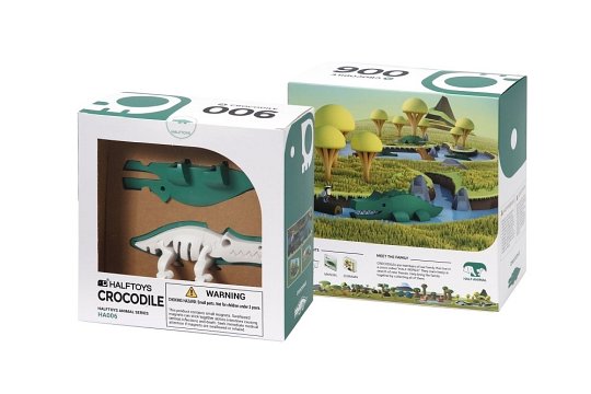 Halftoys Magnetyczny Składany Krokodyl z Makietą