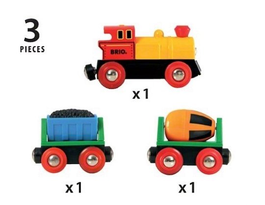 BRIO World Pociąg na Baterie z Betoniarką