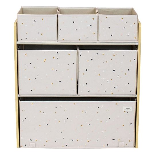 3 Sprouts Regał z Pojemnikami na Zabawki Terrazzo Pink