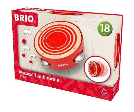 BRIO Instrument Dla Dziecka Tamburyn Drewniany