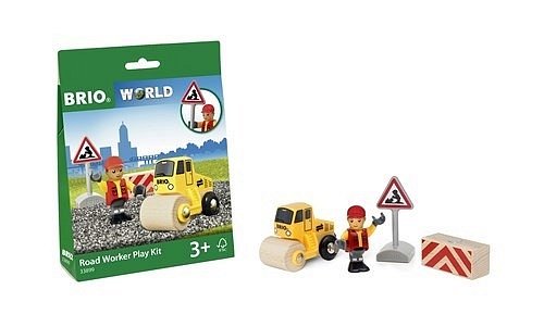 BRIO World Zestaw Roboty Drogowe z Walcem