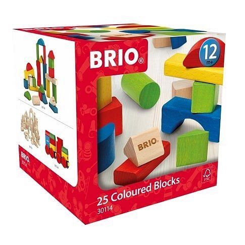 BRIO Kolorowe Drewniane Klocki 25 el.