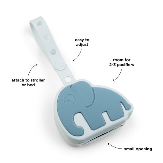 Done by Deer Etui na Smoczek Słonik Elphee Blue