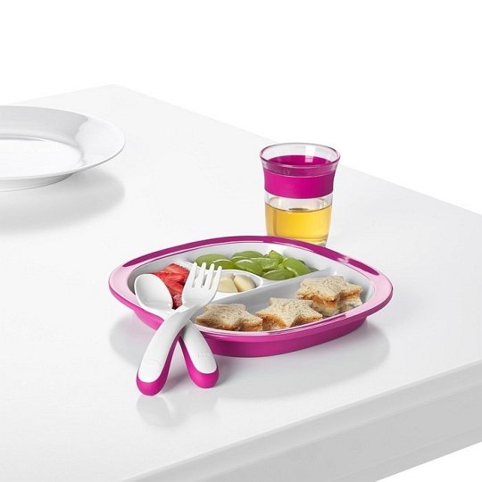 OXO Sztućce Plastikowe 12m+ Pink 4 szt