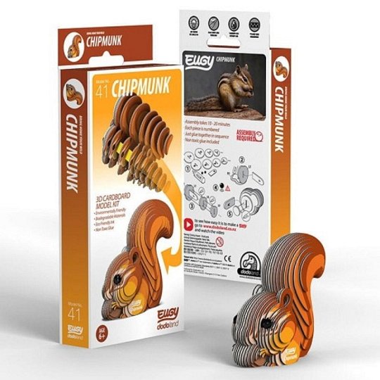 Eugy Układanka Eko 3D Wiewiórka Syberyjska