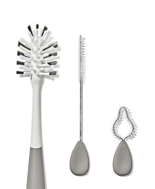 OXO tot Szczotka do Mycia Butelek z Akcesoriami Pebble