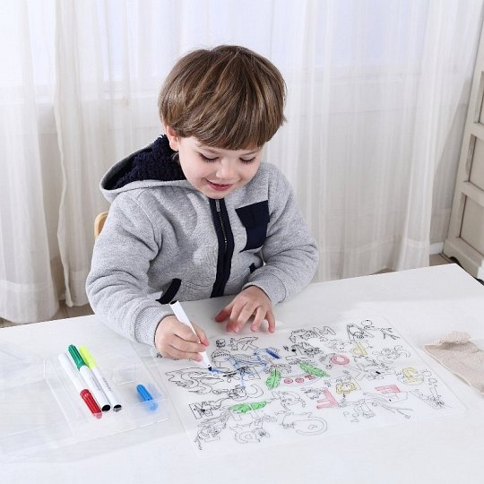 Mombella Podkładka na Stół + Mazaki ZOO