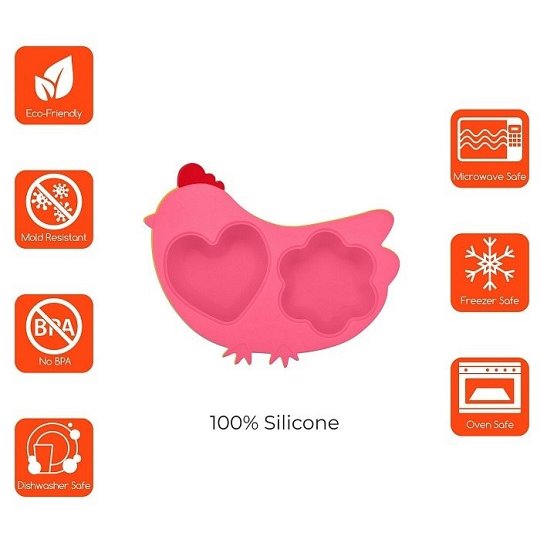 Innobaby Pojemnik Silikonowy Chicken Pink