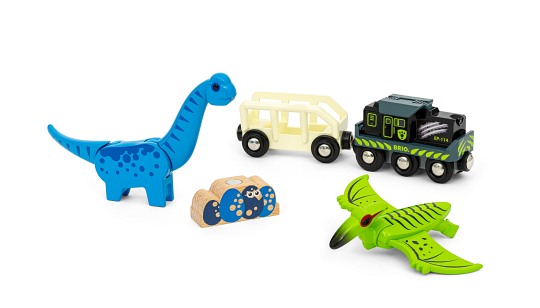 BRIO Dino Pociąg na Baterie z Dinozaurami