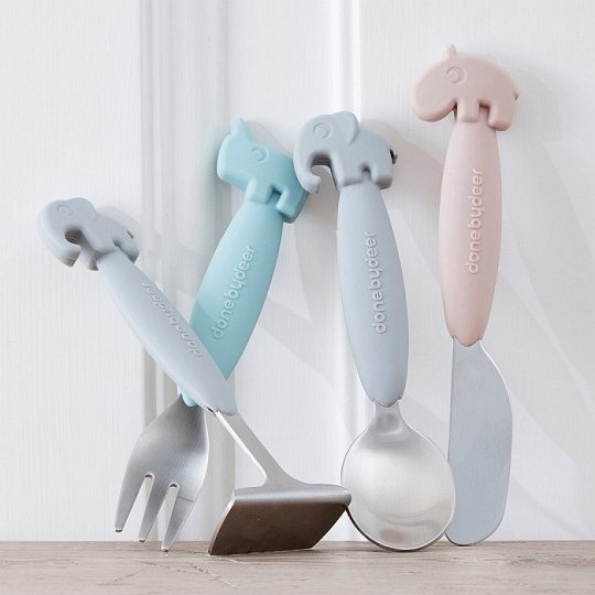 Done by Deer Yummy+ Sztućce Set Blue