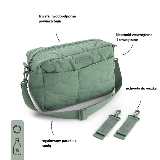 Done by Deer Torba do Wózka Pikowana Green