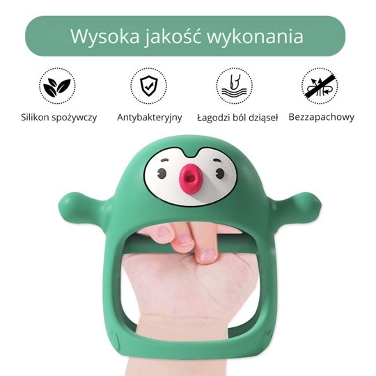 Smily Mia Gryzak silikonowy Pingwin Pine Green