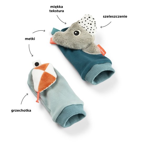 Done by Deer Skarpetki z Grzechotką Playground Blue