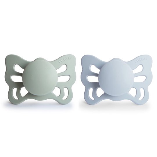 FRIGG Butterfly Smoczek anatomiczny 2-pak silikon 0-6m Cream / Sa
