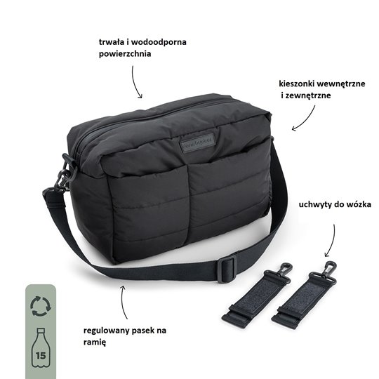 Done by Deer Torba do Wózka Pikowana Black