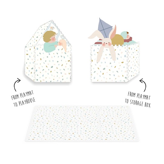 Play&Go TILOO Dwustronna Mata Piankowa 3w1 Village