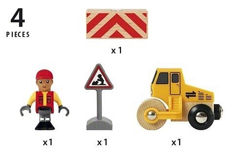 BRIO World Zestaw Roboty Drogowe z Walcem