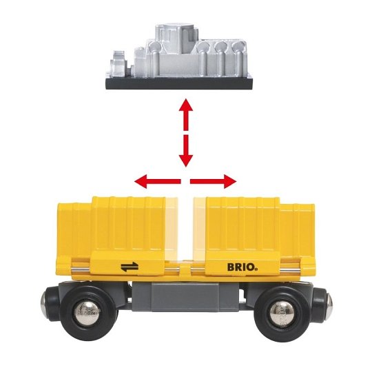 BRIO Pociąg Towarowy z Trzema Wagonami