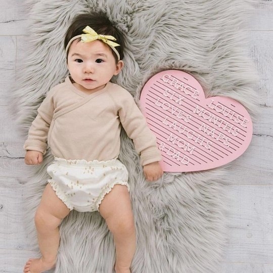 Pearhead Tablica z Literkami Serce Pink