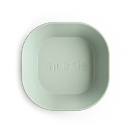 Mushie Miseczki dla dzieci kwadratowe 2-pak Sage