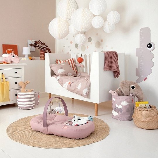 Done by Deer Miękkie Kosze na Zabawki 3 szt Happy Clouds Powder