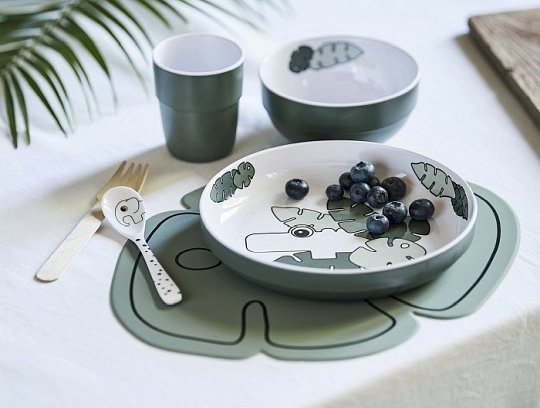 Done By Deer Tiny Tropics Zestaw Obiadowy