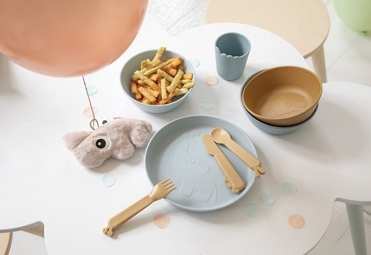 Done by Deer Łyżeczka dla Dziecka  Kiddish Lalee Mustard 4szt.