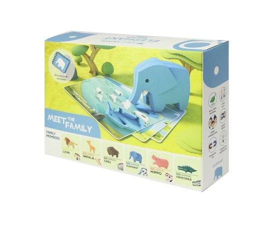 Halftoys Magnetyczny Składany Słoń z Książeczką