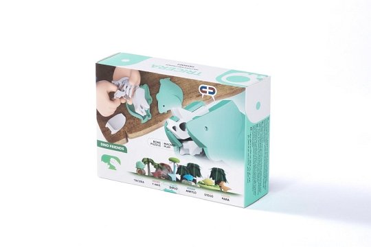 Halftoys Magnetyczny Składany Dinozaur Triceratops